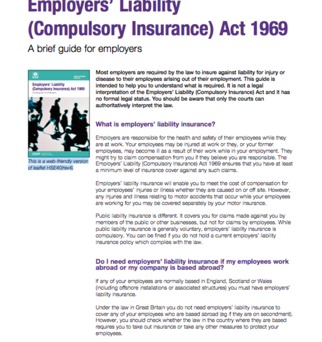 Employers’ Liability (Compulsory Insurance) Act 1969